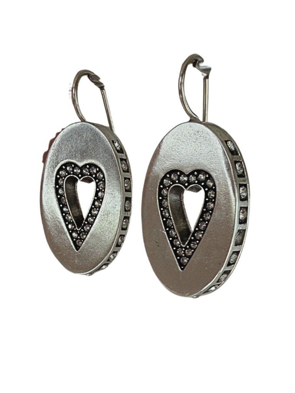 Brighton “Be Radiant” Earrings – Silver Tone Crystal, Inspirational Message